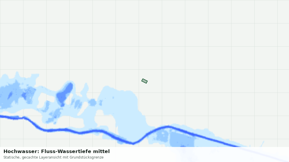 Statische Kartenansicht: Hochwasser: Fluss-Wassertiefe mittel