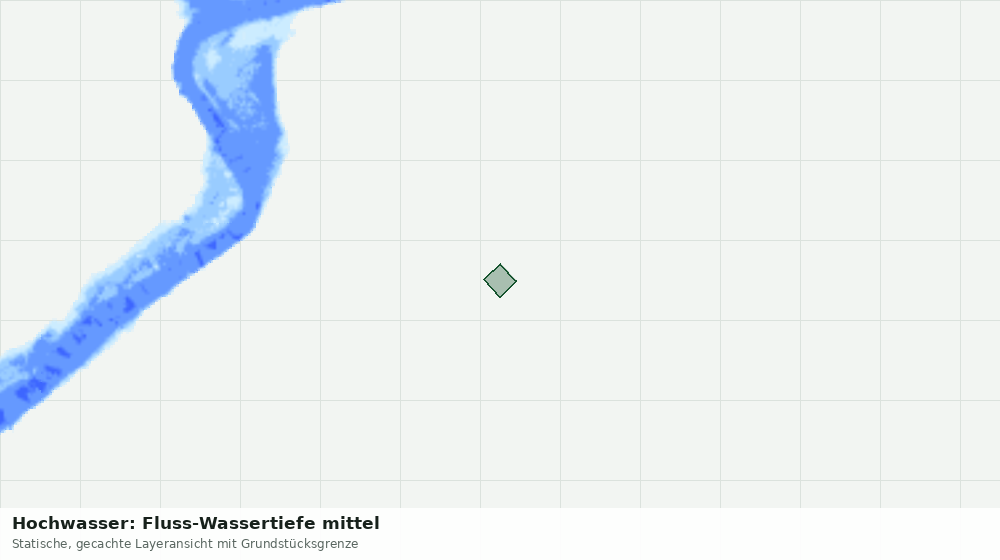 Statische Kartenansicht: Hochwasser: Fluss-Wassertiefe mittel