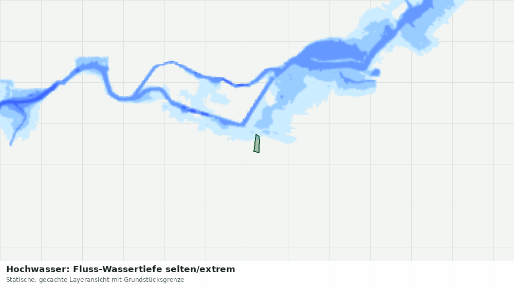 Statische Kartenansicht: Hochwasser: Fluss-Wassertiefe selten/extrem