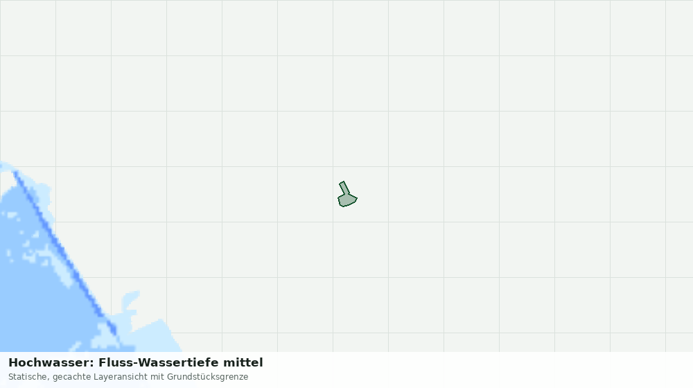 Statische Kartenansicht: Hochwasser: Fluss-Wassertiefe mittel