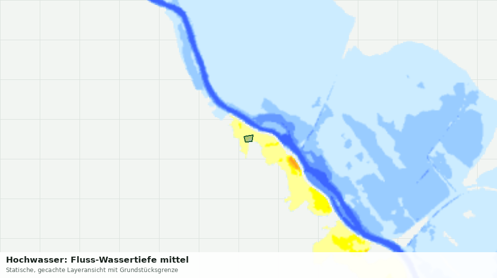 Statische Kartenansicht: Hochwasser: Fluss-Wassertiefe mittel