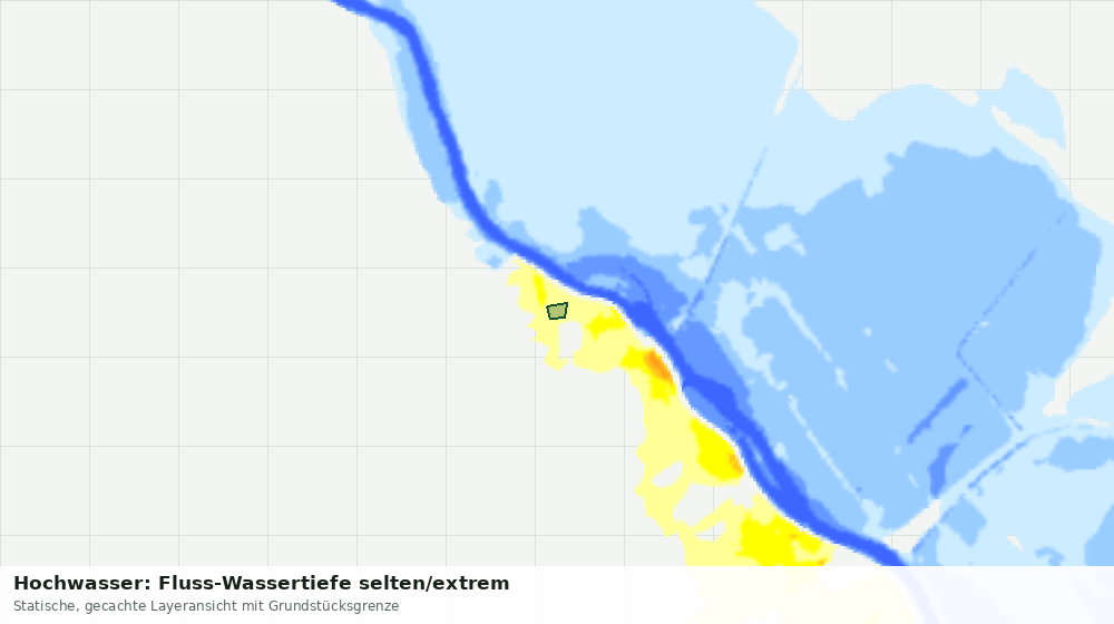 Statische Kartenansicht: Hochwasser: Fluss-Wassertiefe selten/extrem