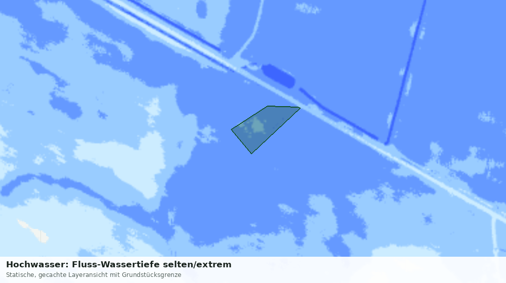 Statische Kartenansicht: Hochwasser: Fluss-Wassertiefe selten/extrem