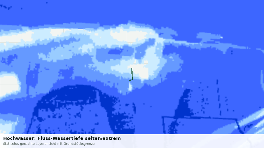 Statische Kartenansicht: Hochwasser: Fluss-Wassertiefe selten/extrem