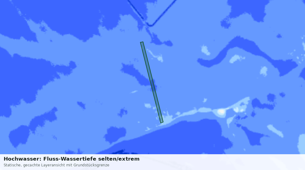 Statische Kartenansicht: Hochwasser: Fluss-Wassertiefe selten/extrem
