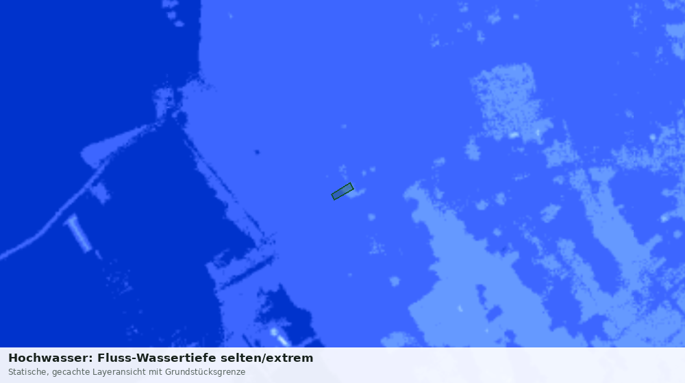 Statische Kartenansicht: Hochwasser: Fluss-Wassertiefe selten/extrem
