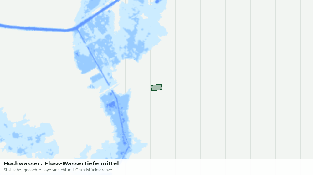 Statische Kartenansicht: Hochwasser: Fluss-Wassertiefe mittel