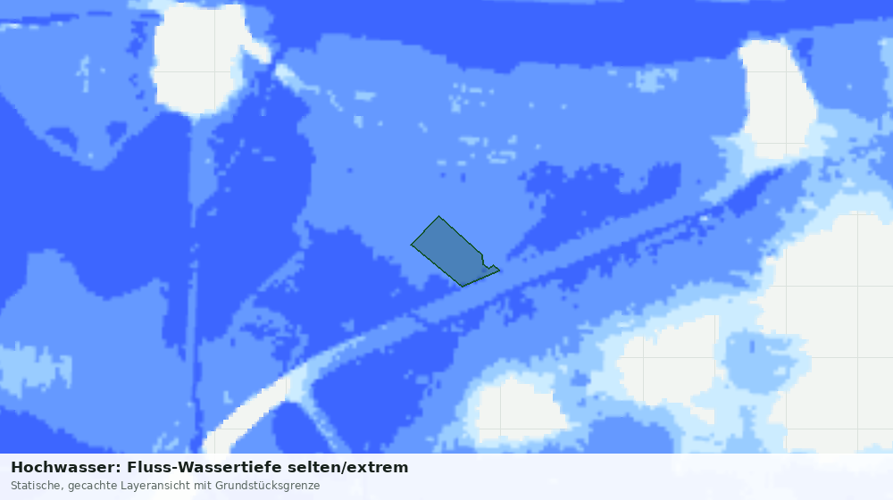 Statische Kartenansicht: Hochwasser: Fluss-Wassertiefe selten/extrem