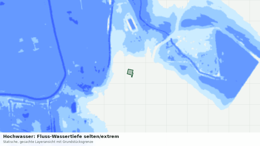 Statische Kartenansicht: Hochwasser: Fluss-Wassertiefe selten/extrem