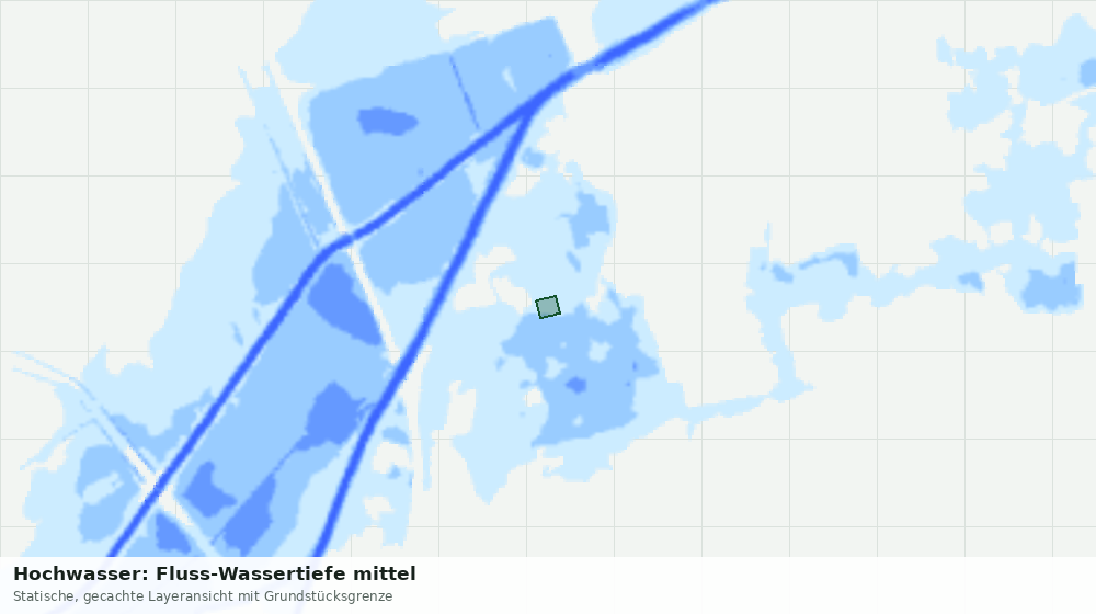 Statische Kartenansicht: Hochwasser: Fluss-Wassertiefe mittel