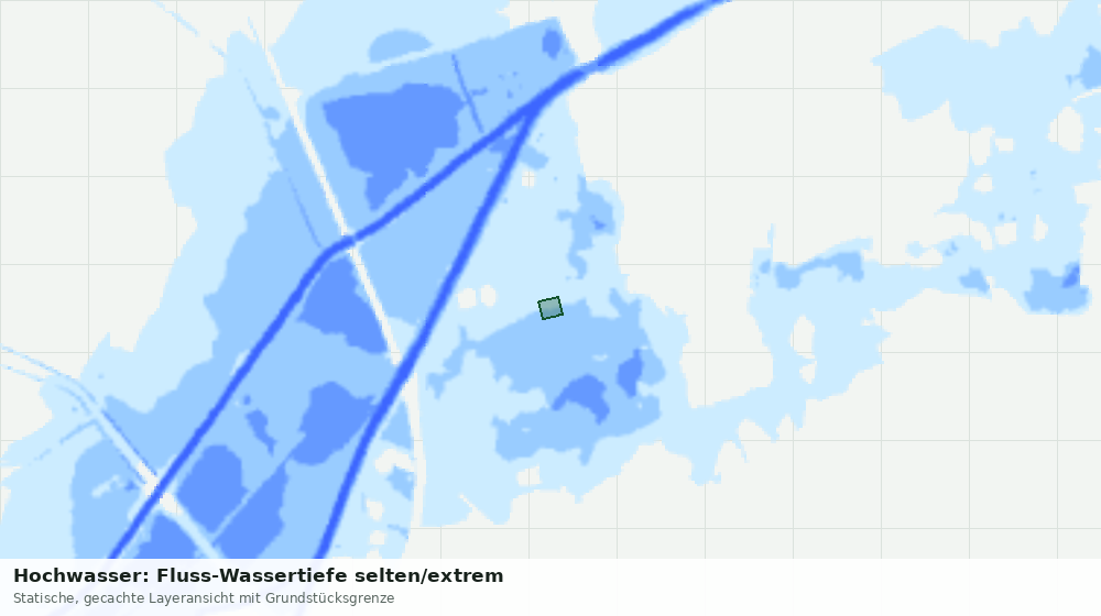 Statische Kartenansicht: Hochwasser: Fluss-Wassertiefe selten/extrem