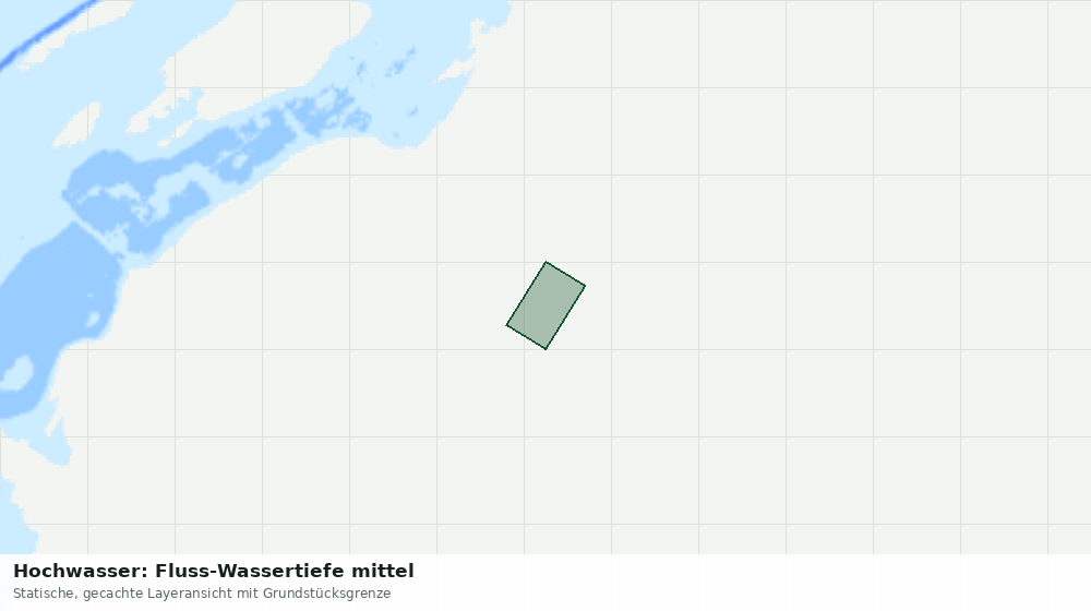 Statische Kartenansicht: Hochwasser: Fluss-Wassertiefe mittel