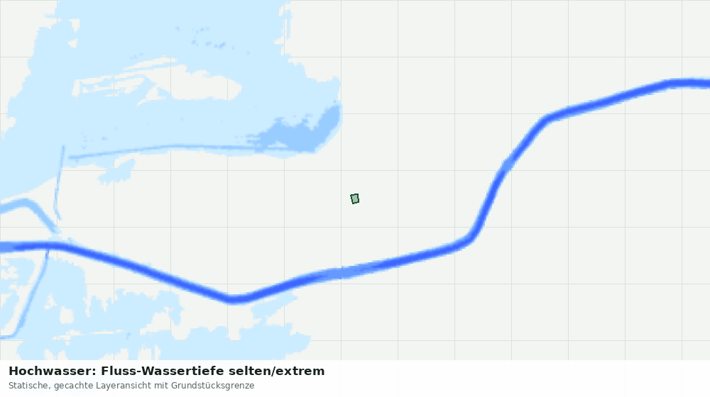 Statische Kartenansicht: Hochwasser: Fluss-Wassertiefe selten/extrem
