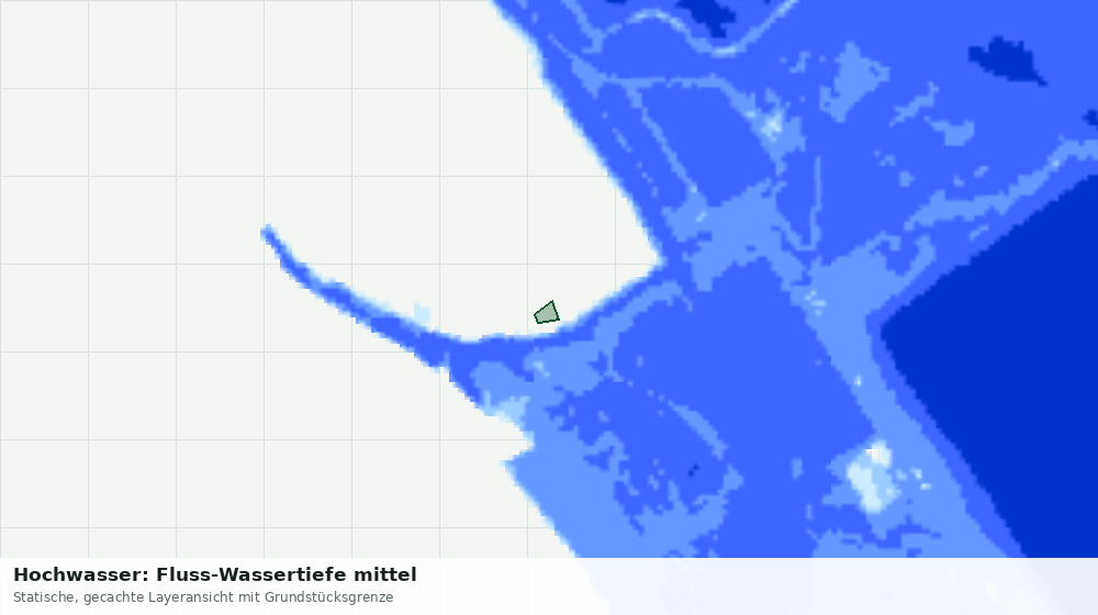 Statische Kartenansicht: Hochwasser: Fluss-Wassertiefe mittel