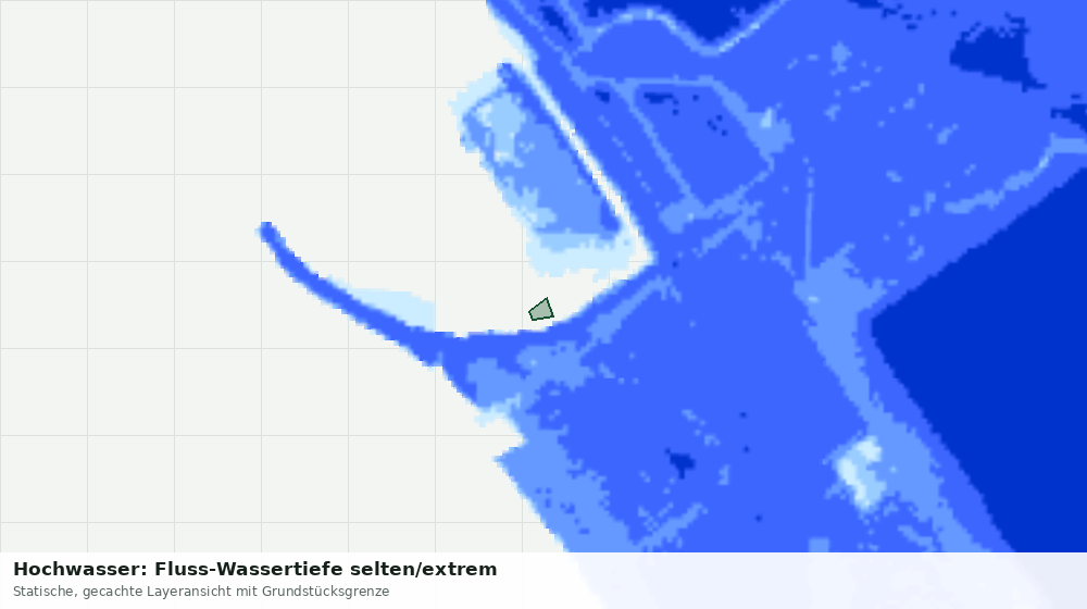 Statische Kartenansicht: Hochwasser: Fluss-Wassertiefe selten/extrem