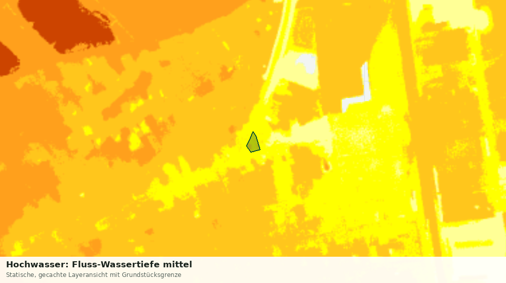Statische Kartenansicht: Hochwasser: Fluss-Wassertiefe mittel