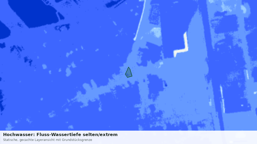 Statische Kartenansicht: Hochwasser: Fluss-Wassertiefe selten/extrem
