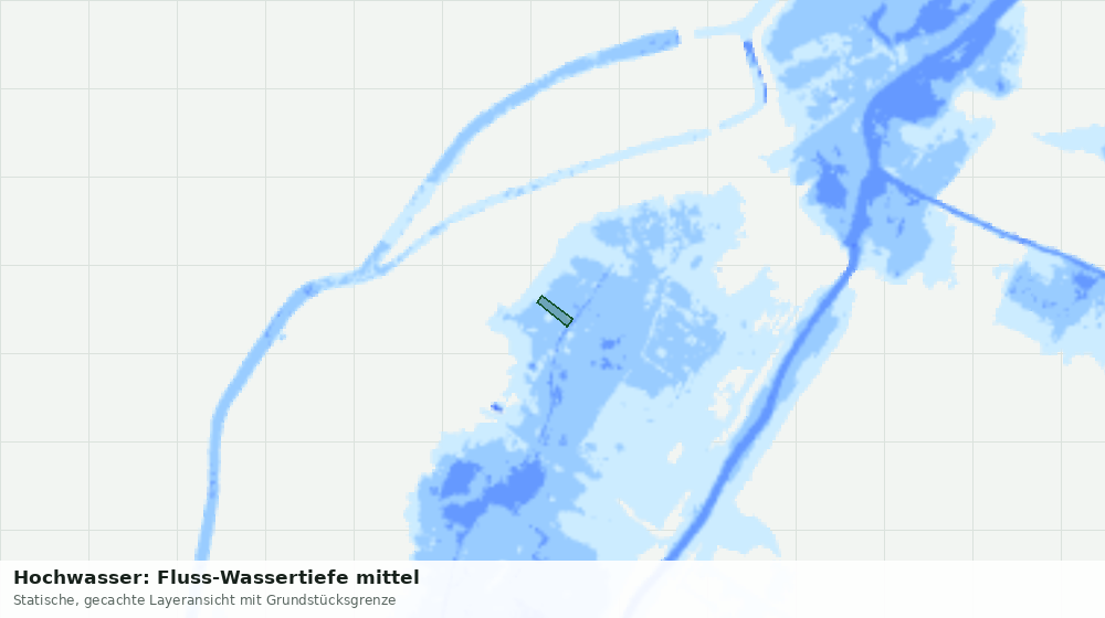 Statische Kartenansicht: Hochwasser: Fluss-Wassertiefe mittel