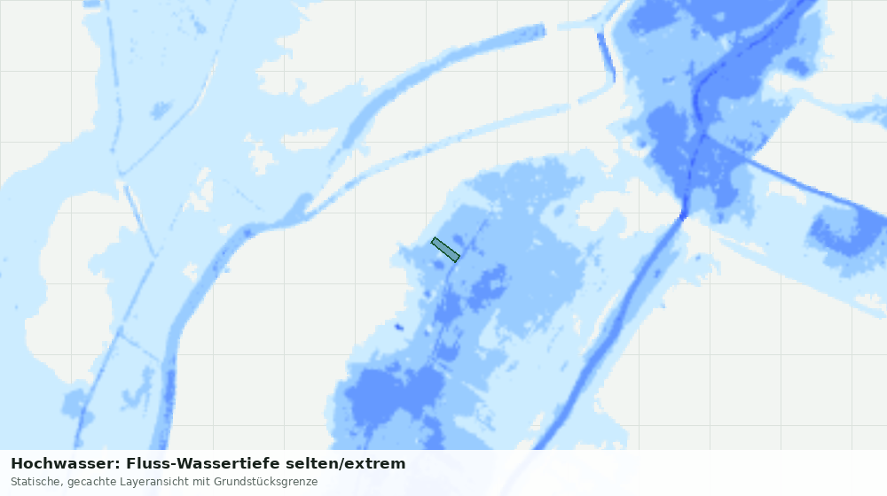 Statische Kartenansicht: Hochwasser: Fluss-Wassertiefe selten/extrem