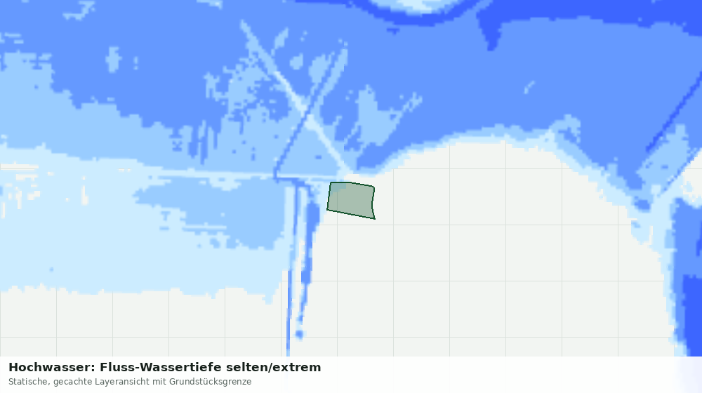 Statische Kartenansicht: Hochwasser: Fluss-Wassertiefe selten/extrem
