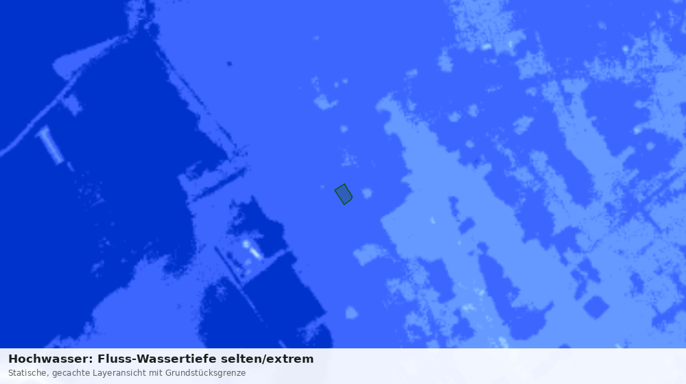 Statische Kartenansicht: Hochwasser: Fluss-Wassertiefe selten/extrem