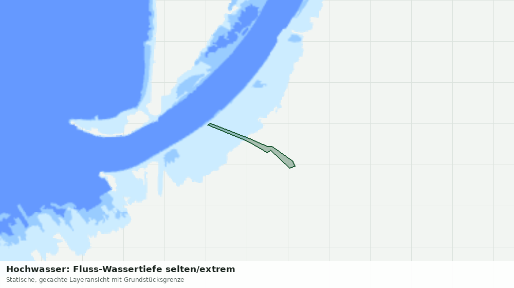 Statische Kartenansicht: Hochwasser: Fluss-Wassertiefe selten/extrem