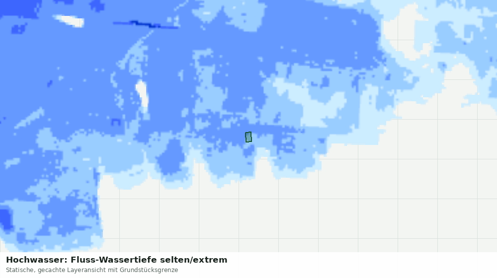 Statische Kartenansicht: Hochwasser: Fluss-Wassertiefe selten/extrem