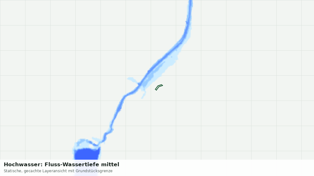 Statische Kartenansicht: Hochwasser: Fluss-Wassertiefe mittel