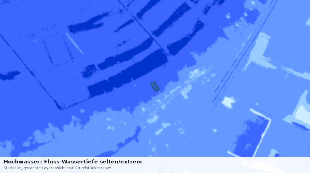 Statische Kartenansicht: Hochwasser: Fluss-Wassertiefe selten/extrem