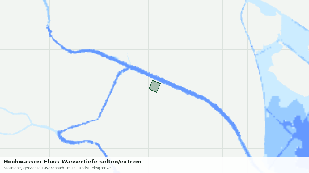 Statische Kartenansicht: Hochwasser: Fluss-Wassertiefe selten/extrem