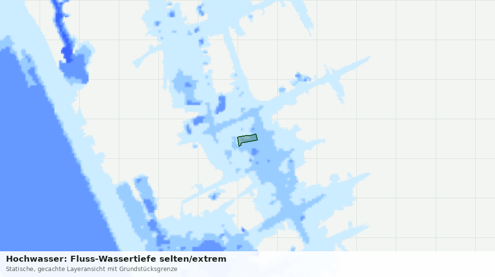Statische Kartenansicht: Hochwasser: Fluss-Wassertiefe selten/extrem