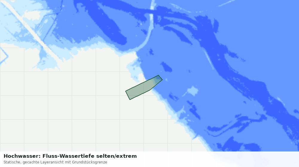Statische Kartenansicht: Hochwasser: Fluss-Wassertiefe selten/extrem