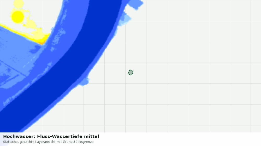 Statische Kartenansicht: Hochwasser: Fluss-Wassertiefe mittel