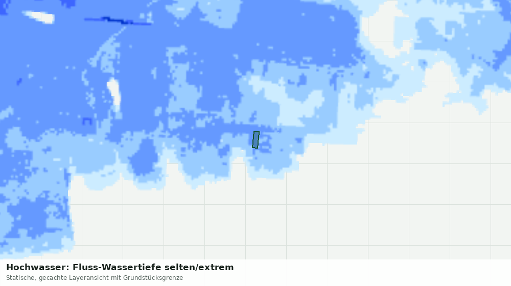 Statische Kartenansicht: Hochwasser: Fluss-Wassertiefe selten/extrem