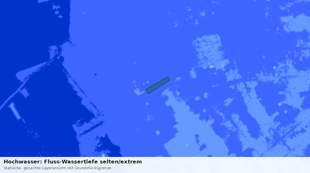 Statische Kartenansicht: Hochwasser: Fluss-Wassertiefe selten/extrem