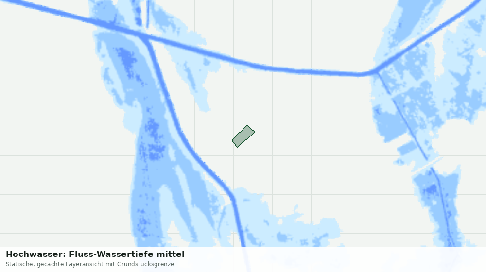 Statische Kartenansicht: Hochwasser: Fluss-Wassertiefe mittel
