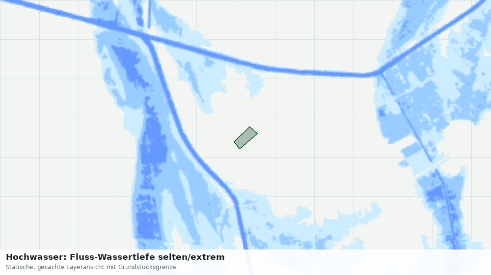 Statische Kartenansicht: Hochwasser: Fluss-Wassertiefe selten/extrem