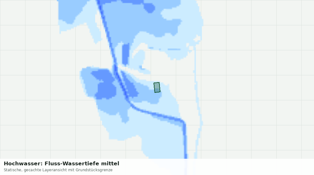 Statische Kartenansicht: Hochwasser: Fluss-Wassertiefe mittel