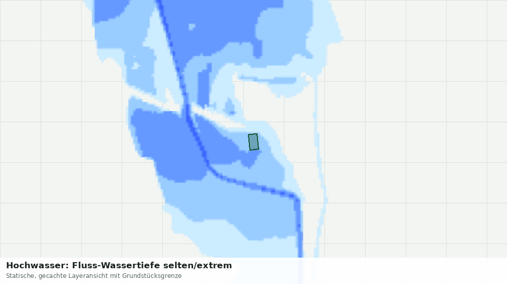 Statische Kartenansicht: Hochwasser: Fluss-Wassertiefe selten/extrem