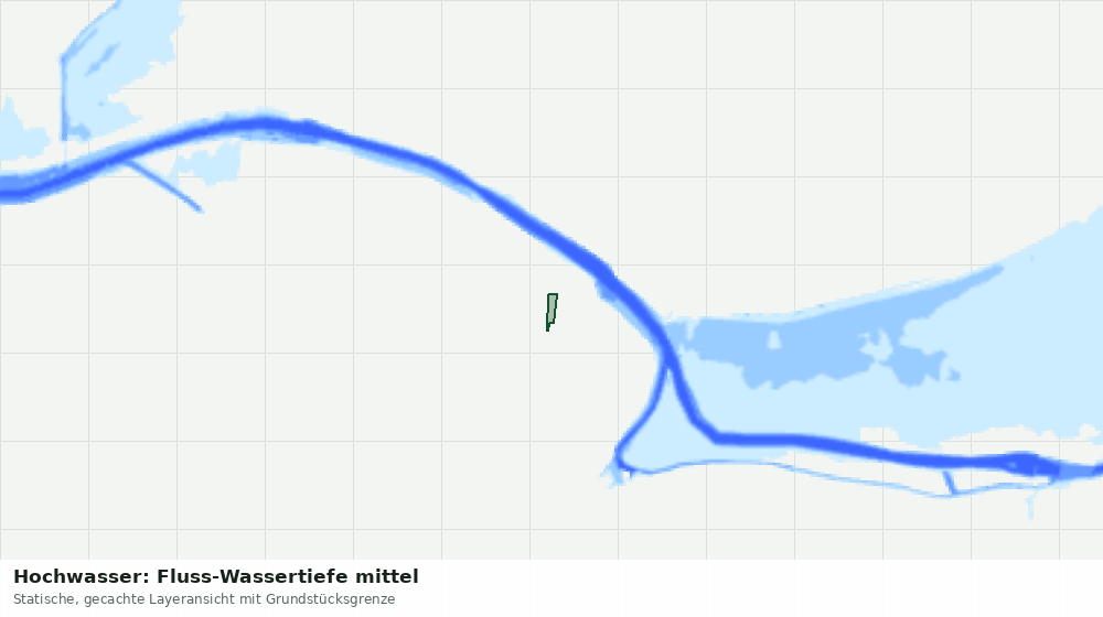 Statische Kartenansicht: Hochwasser: Fluss-Wassertiefe mittel