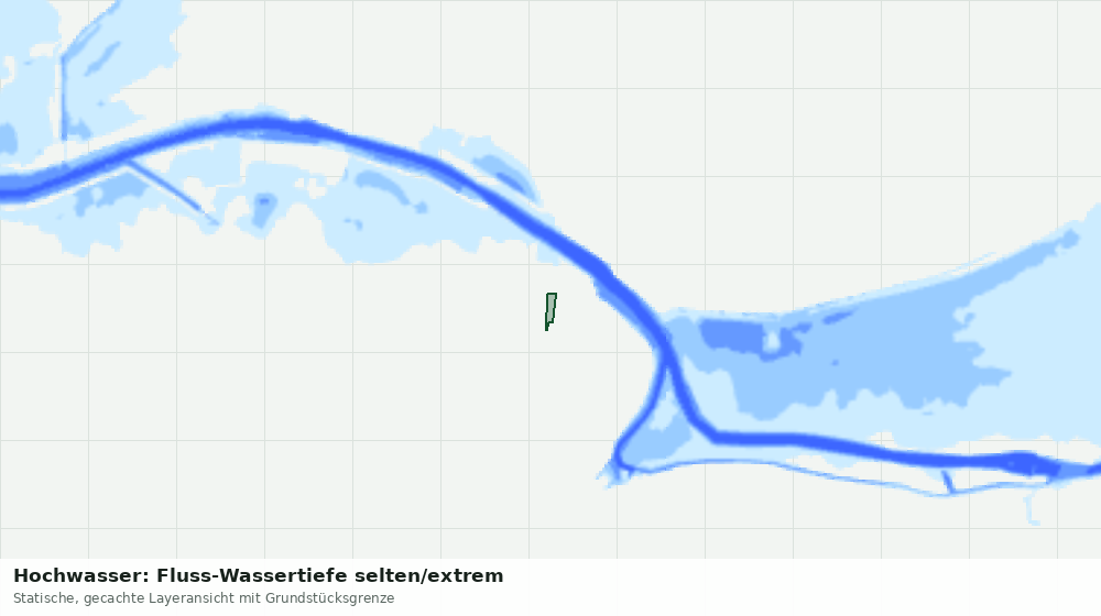 Statische Kartenansicht: Hochwasser: Fluss-Wassertiefe selten/extrem