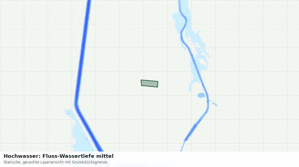 Statische Kartenansicht: Hochwasser: Fluss-Wassertiefe mittel