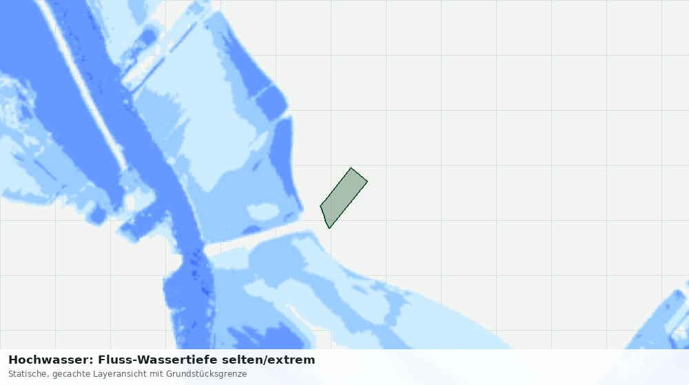 Statische Kartenansicht: Hochwasser: Fluss-Wassertiefe selten/extrem