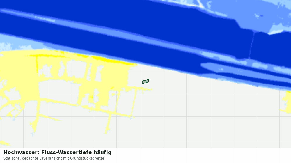 Statische Kartenansicht: Hochwasser: Fluss-Wassertiefe häufig