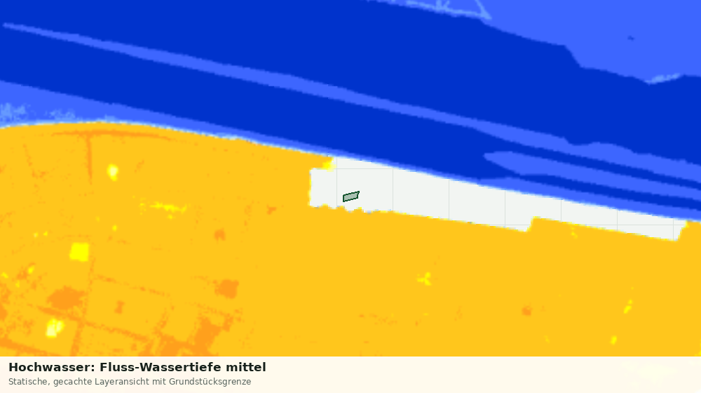 Statische Kartenansicht: Hochwasser: Fluss-Wassertiefe mittel