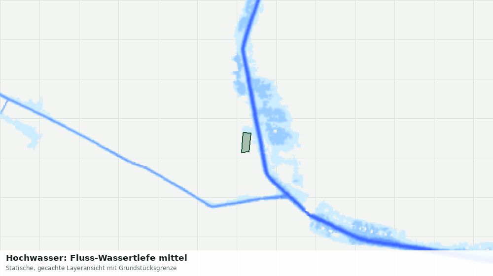 Statische Kartenansicht: Hochwasser: Fluss-Wassertiefe mittel