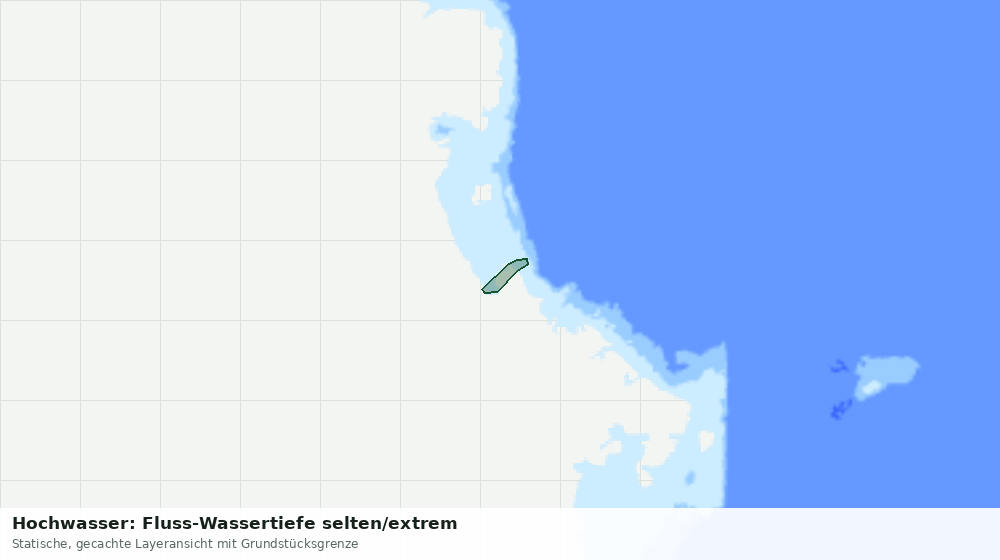 Statische Kartenansicht: Hochwasser: Fluss-Wassertiefe selten/extrem