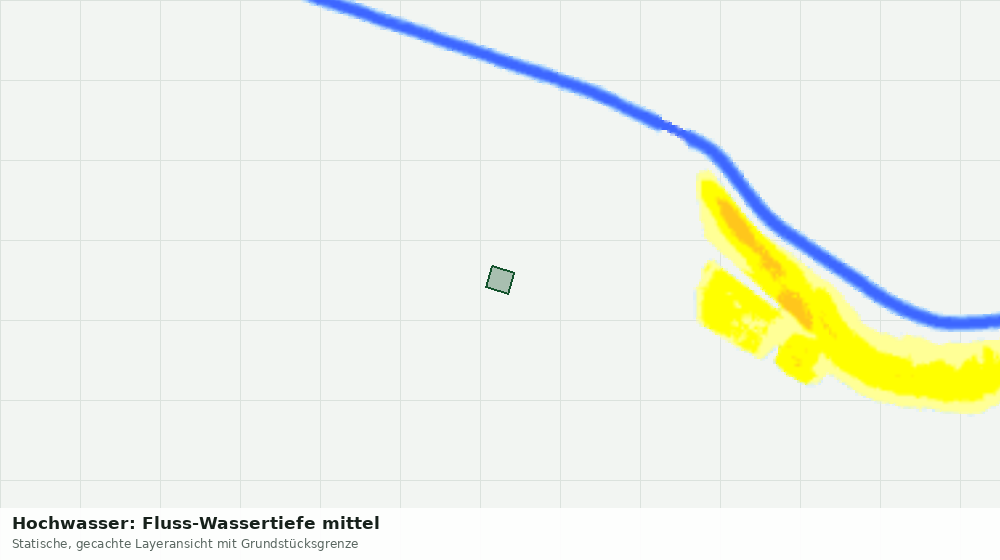 Statische Kartenansicht: Hochwasser: Fluss-Wassertiefe mittel