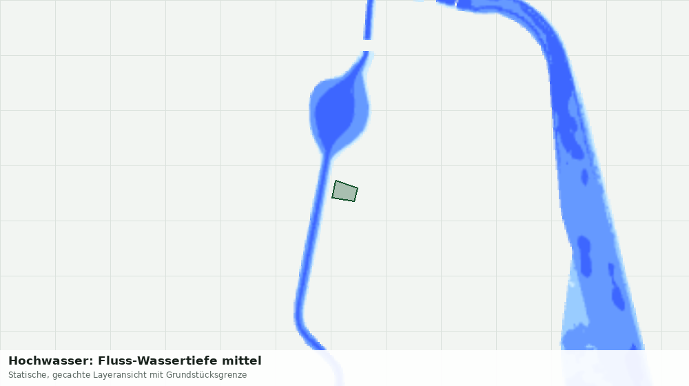 Statische Kartenansicht: Hochwasser: Fluss-Wassertiefe mittel