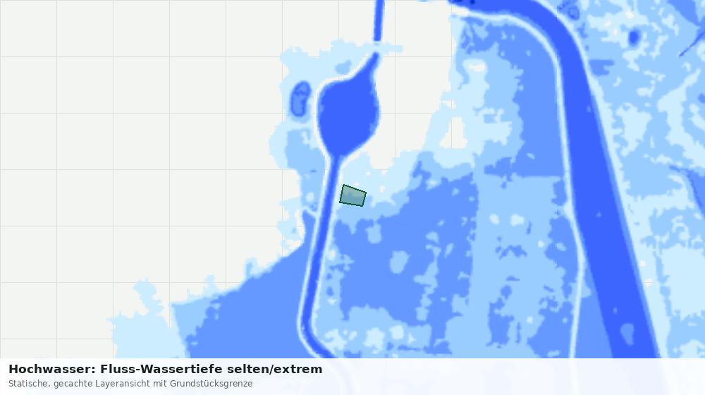 Statische Kartenansicht: Hochwasser: Fluss-Wassertiefe selten/extrem